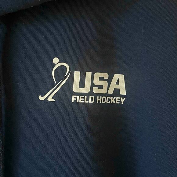 USA Field Hockey Hoodie Pullover Sweatshirt Navy Blue Men's Small Adult Unisex - Picture 2 of 7
